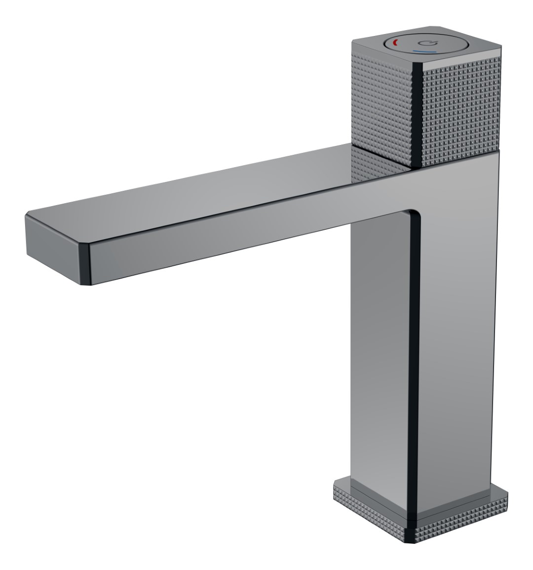 Изображение к товару Смеситель для раковины BOHEME Quad Shine Gun Metal 159-SGM