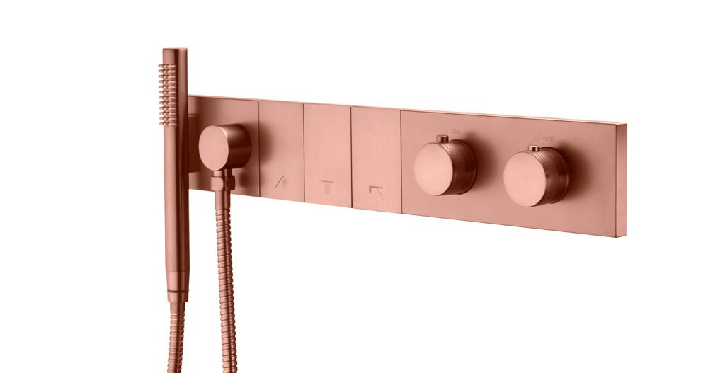 Изображение к товару Встраиваемый смеситель BOHEME Zodiac Copper Brushed 133-SYS-CB