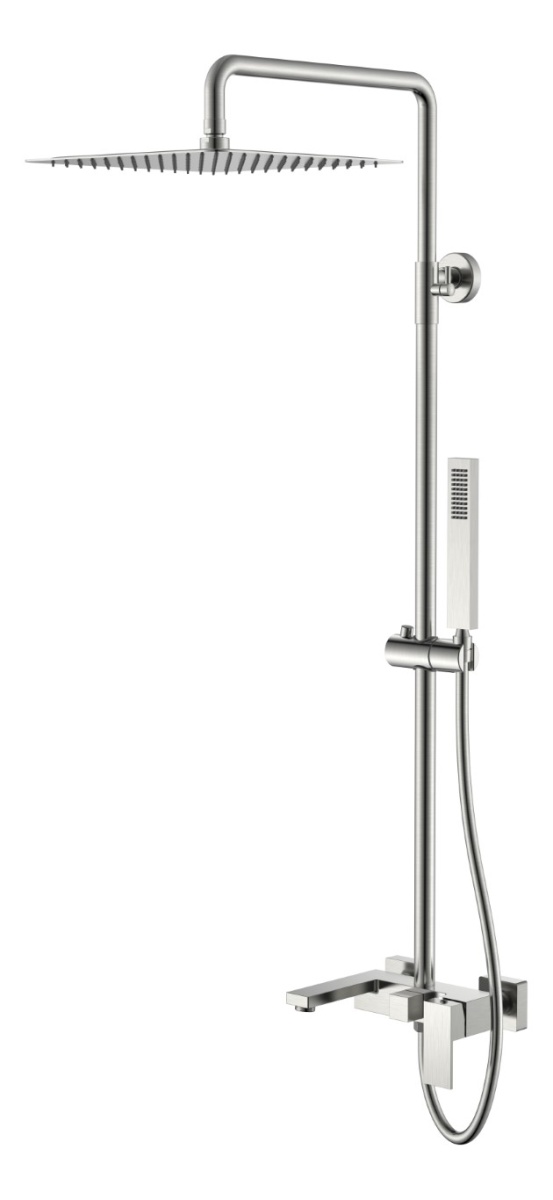 Изображение к товару Душевая стойка BOHEME Qubic brushed nickel 478-NB